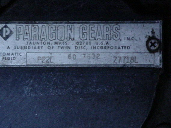 PARAGON GEARS P22L USED MARINE GEAR