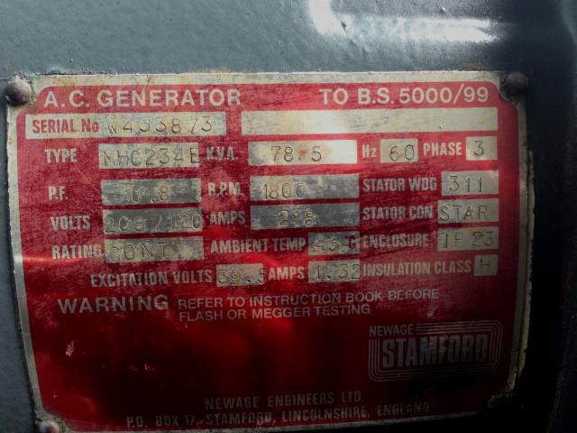 NEWAGE STAMFORD MHC234F USED MARINE GEN-END