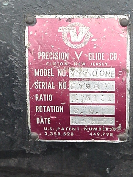 PRECISION V-GLIDE CO V7700RBP USED VEE DRIVE