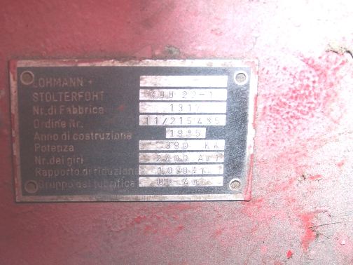 LOHMANN STOLTERFOHT GUU-22-1 USED MARINE TRANSMISSION