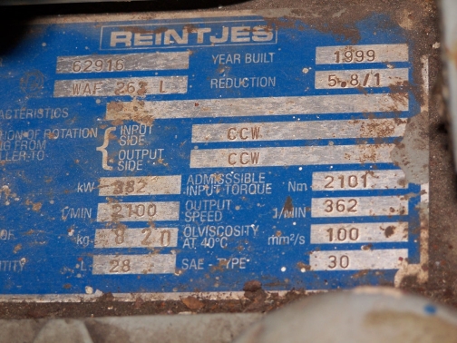Reintjes WAF263L used marine transmissions