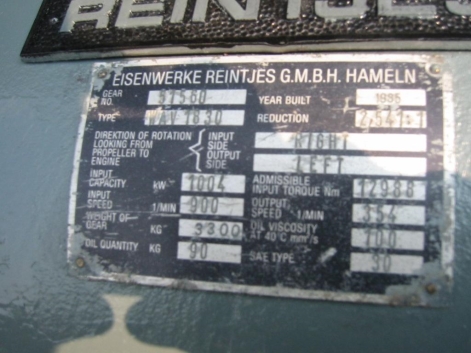 Reintjes WAV1830 USED MARINE TRANSMISSION