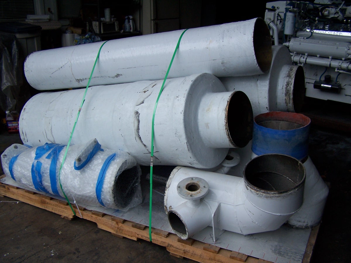 Marine Exhaust FL 16v-92DDEC water cooled exhaust