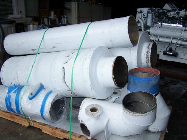 Marine Exhaust FL 16v-92DDEC water cooled exhaust