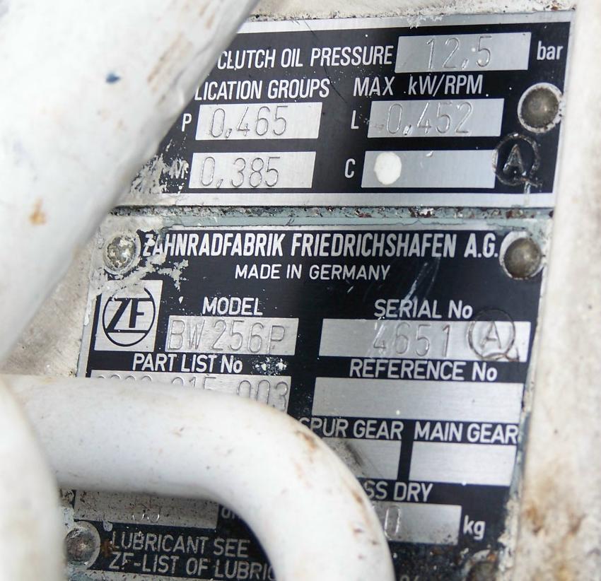 ZF BW256P USED MARINE TRANSMISSION