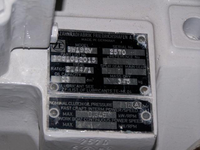 ZF BW195 Vee Drive  transmissions