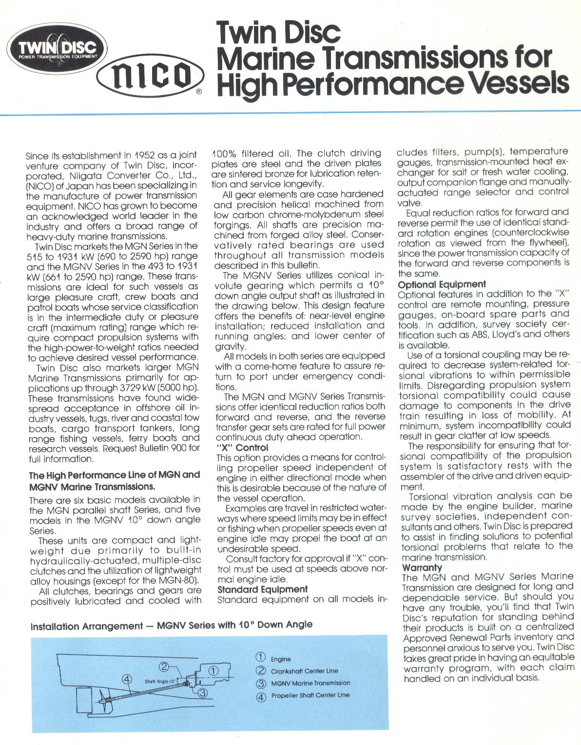 TWIN DISC MGN273 USED MARINE GEARS