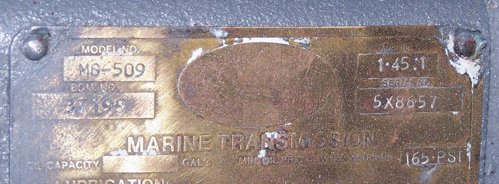 Twin-Disc MG509 Straight output used marine Trans