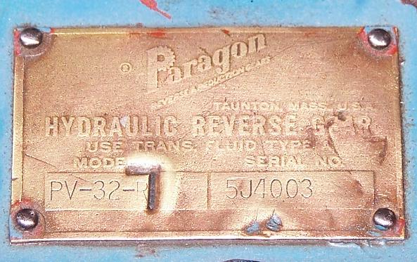 PARAGON GEARS PV-32R USED MARINE TRANSMISSION