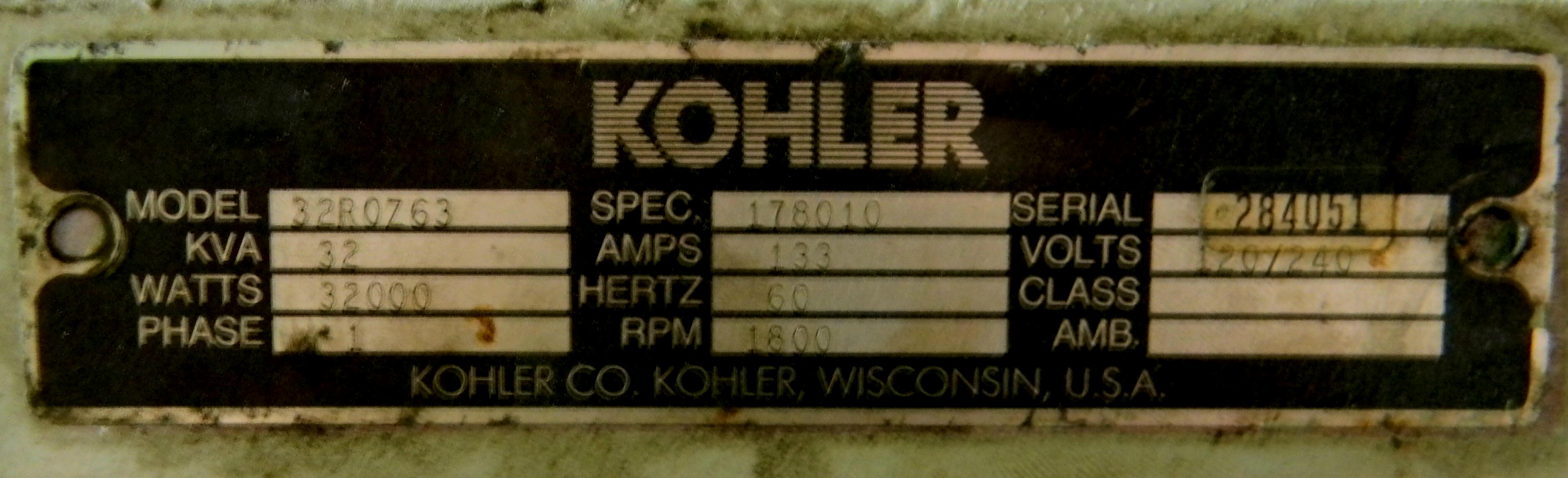 KOHLER 32 KW Kohler Marine Generator Set