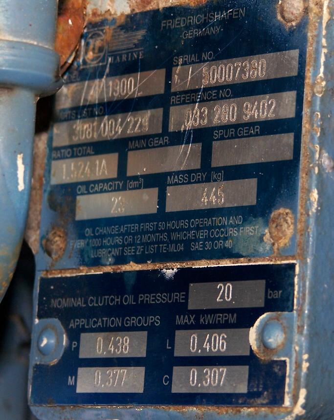 ZF ZF 1900/ BW190 USED MARINE GEARS