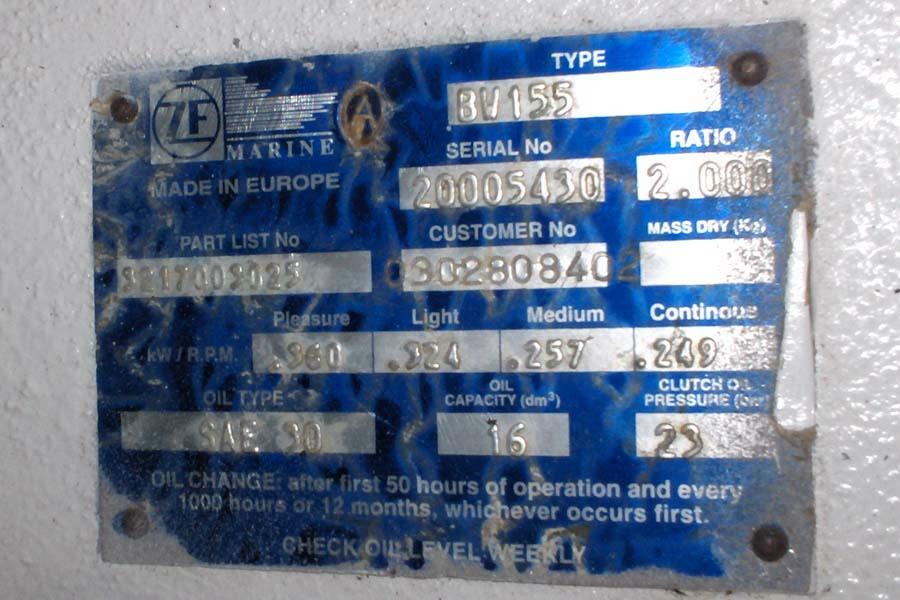 ZF BW155 or BW550 Used Marine Yacht T/O 