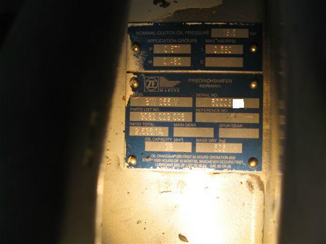 ZF BW255 USED MARINE GEAR