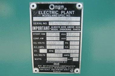 ONAN Used Industrial Generator set