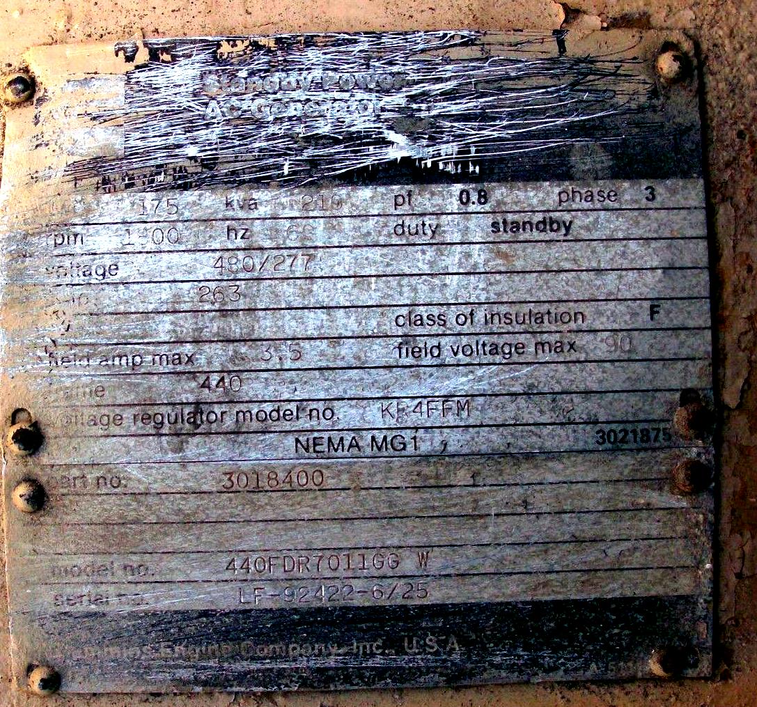 Cummins NT855 Used Marine Generator