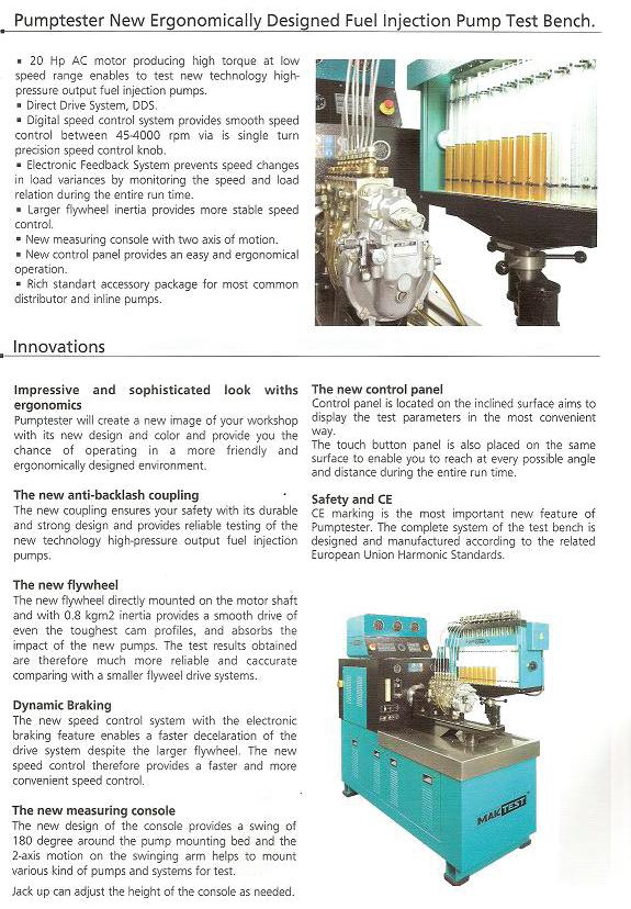 MAK-TEST PT2012.b  Pump Tester