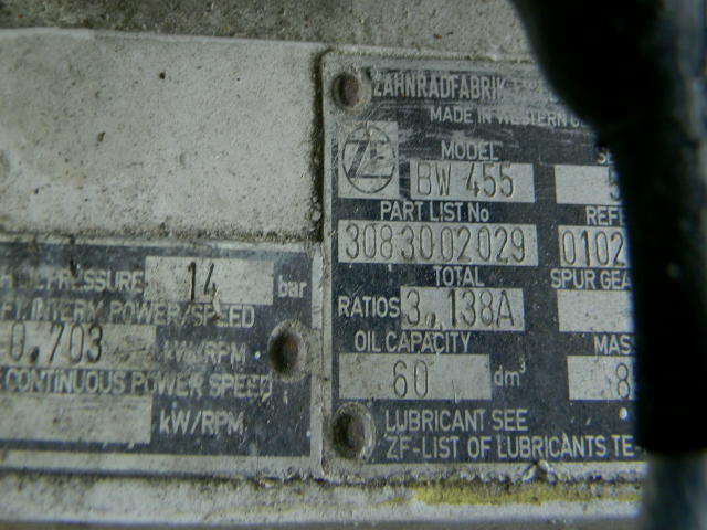 ZF BW455  USED MARINE GEAR