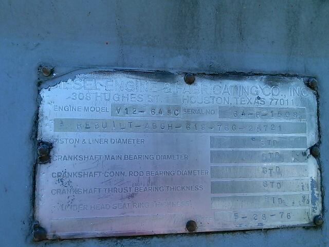 EMD EMD 12-645-C Diesel Marine Engines.