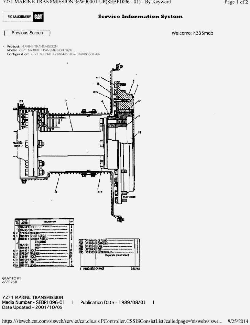 CATEPILLLAR 7271 Good  Used marine transmissions 