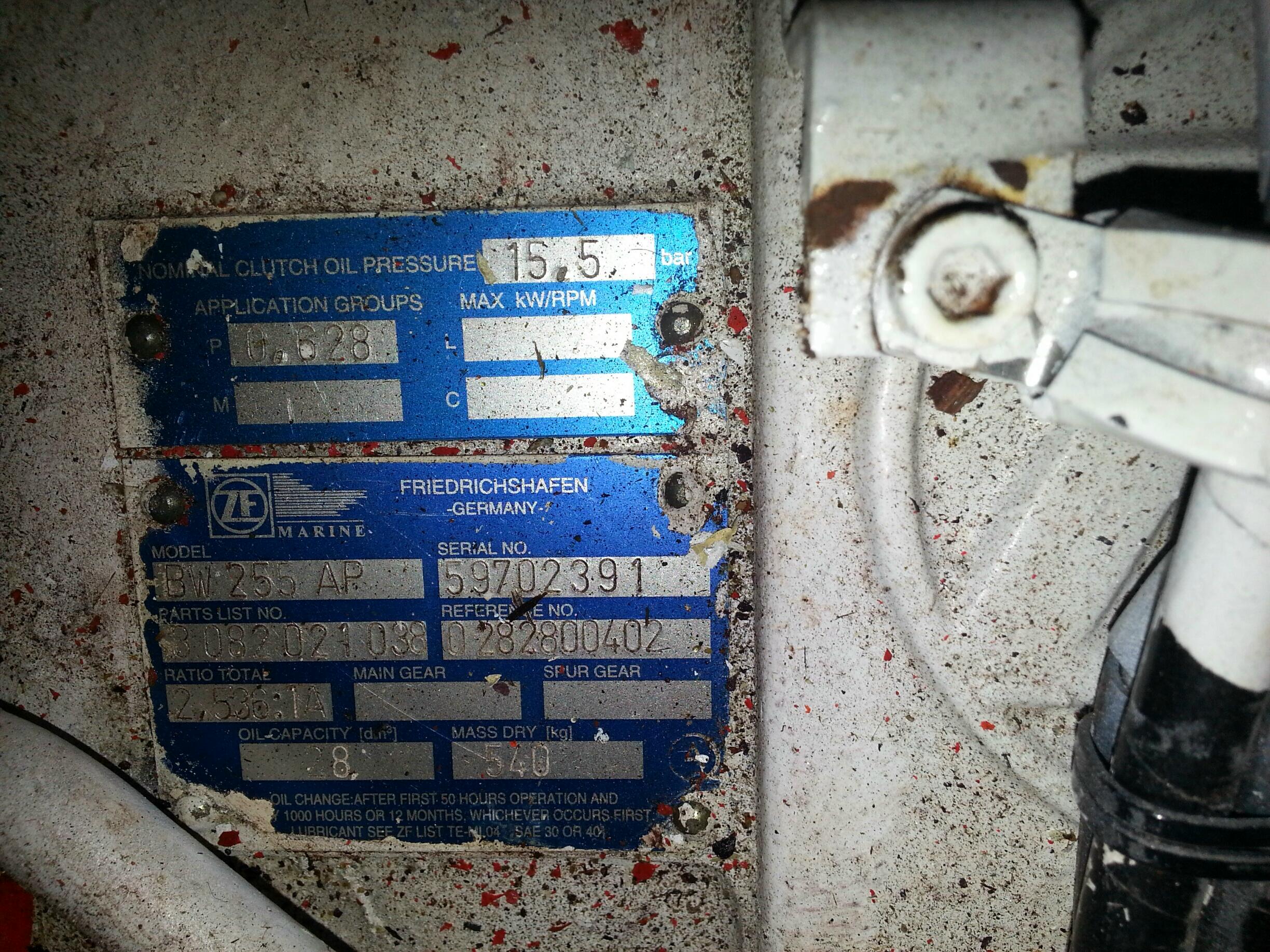 ZF BW255AP Used Marine Transmissions