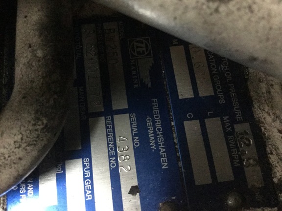 ZF BW250 USED MARINE GEARs