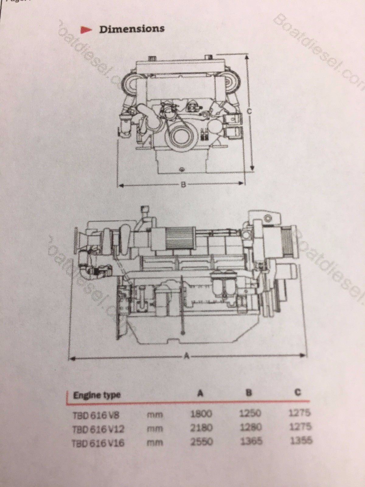 Deutz -MWM TBD616BV16 Deutz Used Marine Engines
