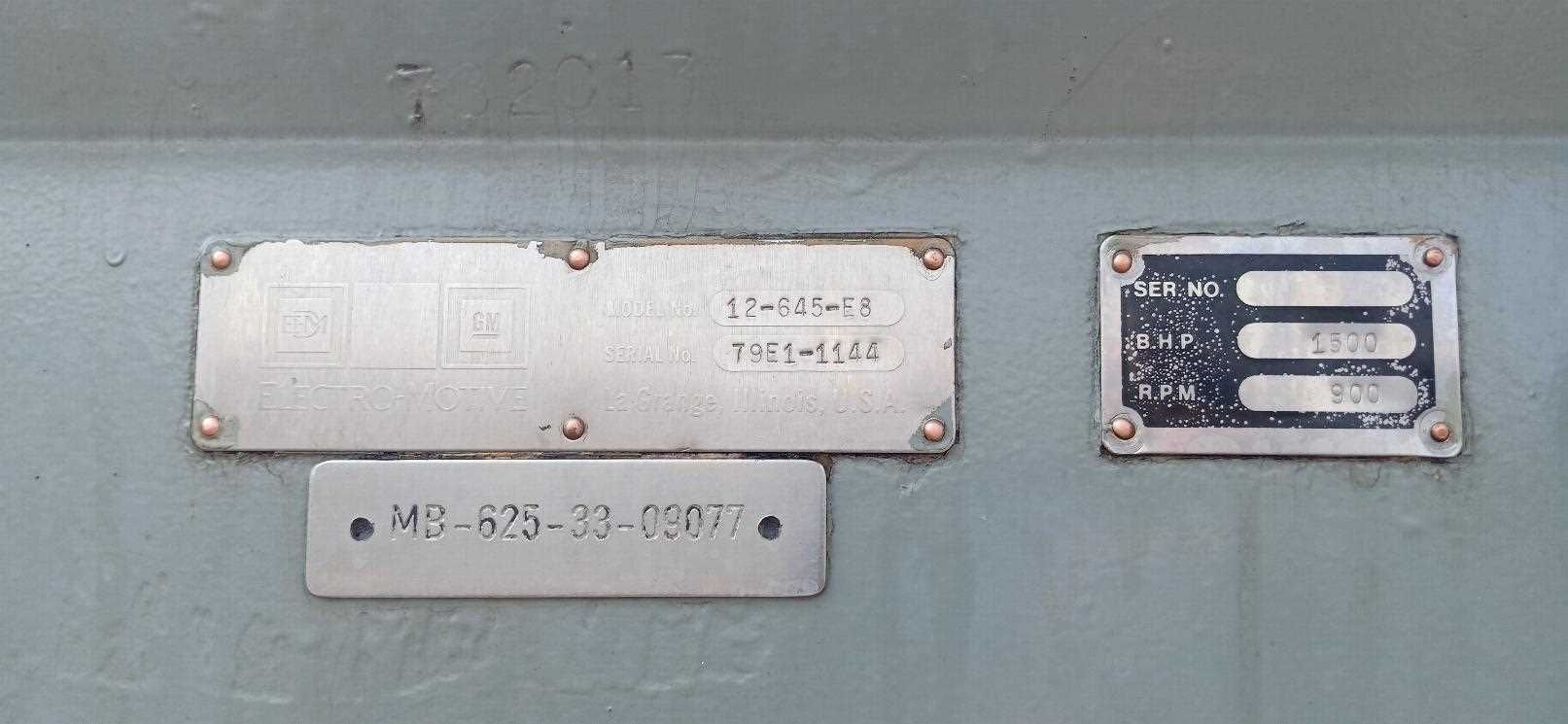 EMD 12-645E8 marine generator engines 