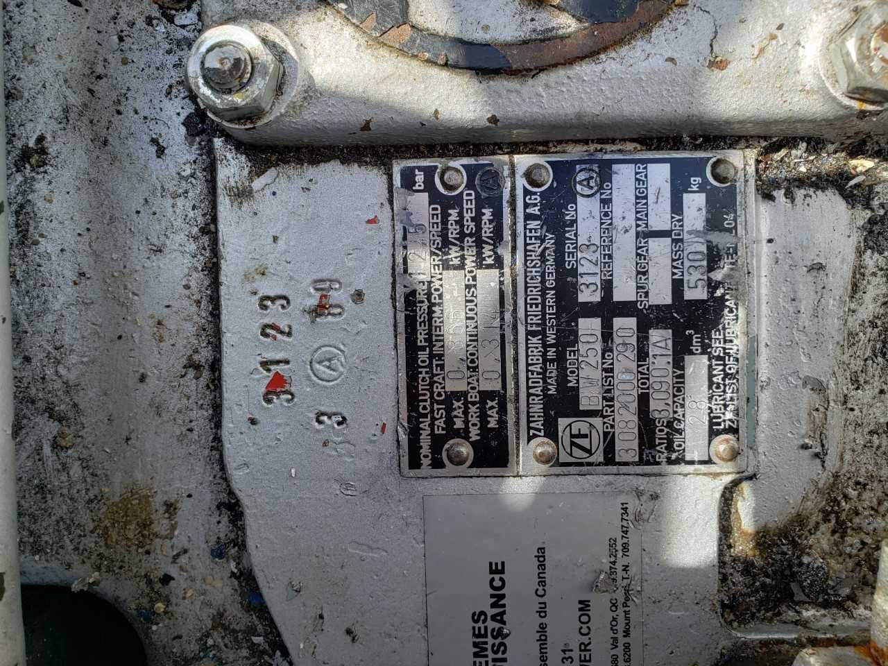 ZF BW250 USED MARINE GEARs