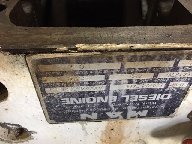 MAN D2842 LE406 Used Marine block and crank 