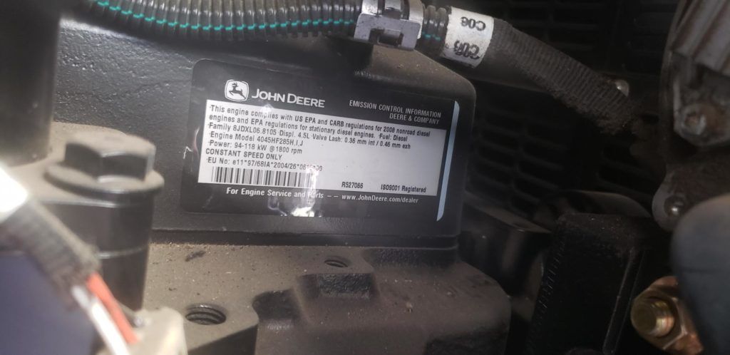 Generac/John Deere 4045 HF 285 Generac/JD  gen set