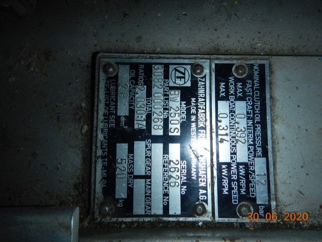 ZF BW250S USED MARINE GEARS