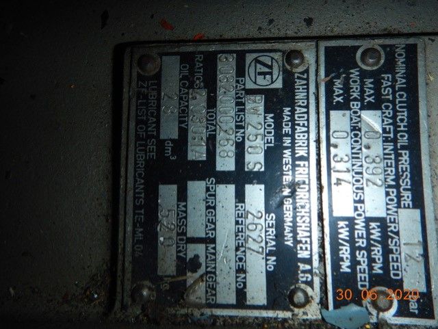 ZF BW250S USED MARINE GEARS